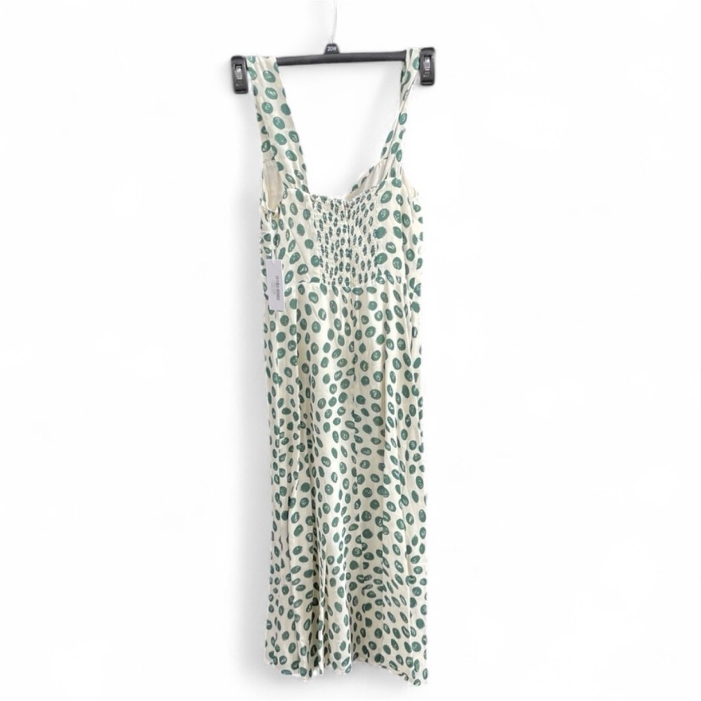Reformation Fulton Dress-Tapioca Green Polka Dot NWT - Picture 3 of 6